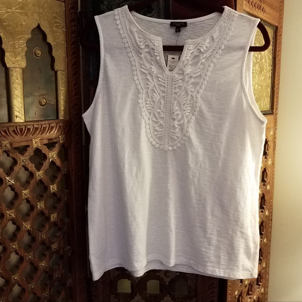 Talbots Embroidered Sleeveless Top